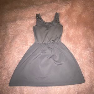 ❤️ 3 for $20 ❤️ Grey Studded Skater Dress
